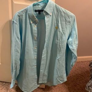 Light blue polo button down